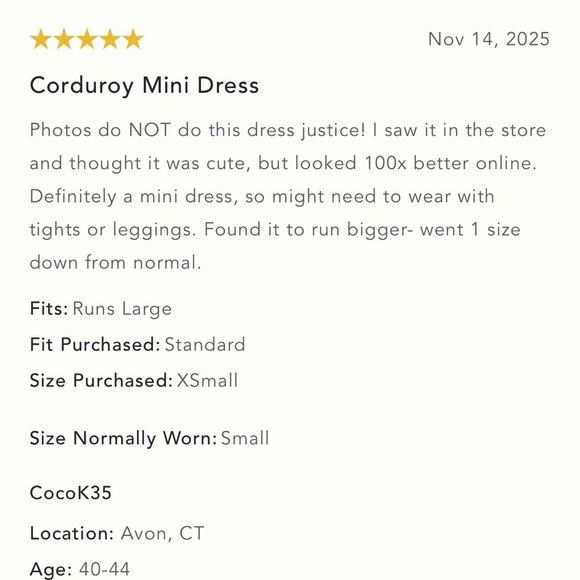 NWT By Anthropologie Size XL Collared Corduroy Mini Dress - Picture 11 of 12